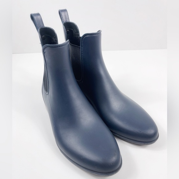 Sam Edelman Womens Size 9 Tinsley Matte Blue Rubber Rain Boots Waterproof Preppy - Picture 1 of 9